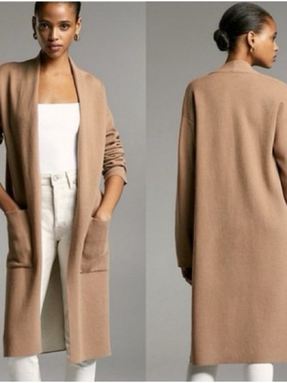 Babaton Aritzia ‘Lance’ Long Cardigan in Camel, Women’s Large